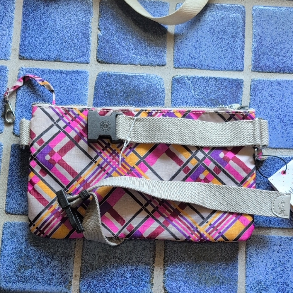 Kipling Pink and Yellow Crossbody Bag with Vibrant Design - Picture 2 of 4